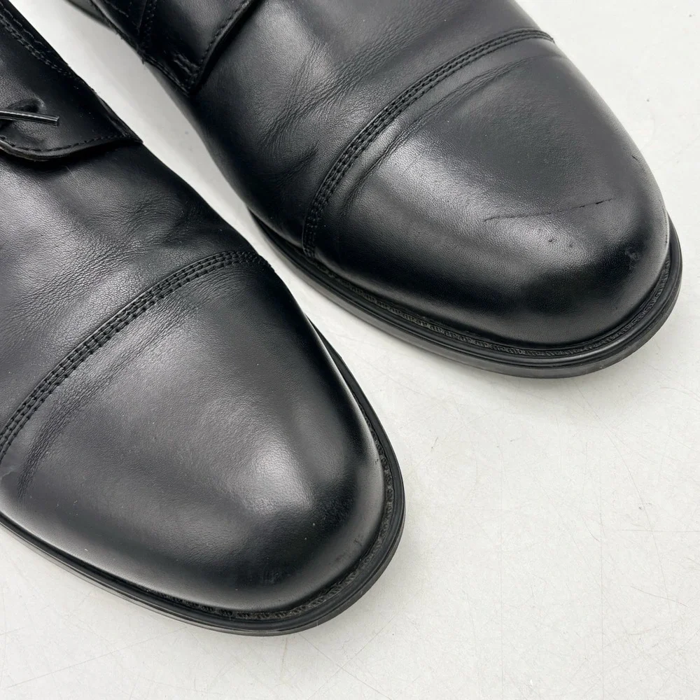 Florsheim Ortholite Mens 10.5D Black Cap Toe Oxford Leather Dress Shoes 12138